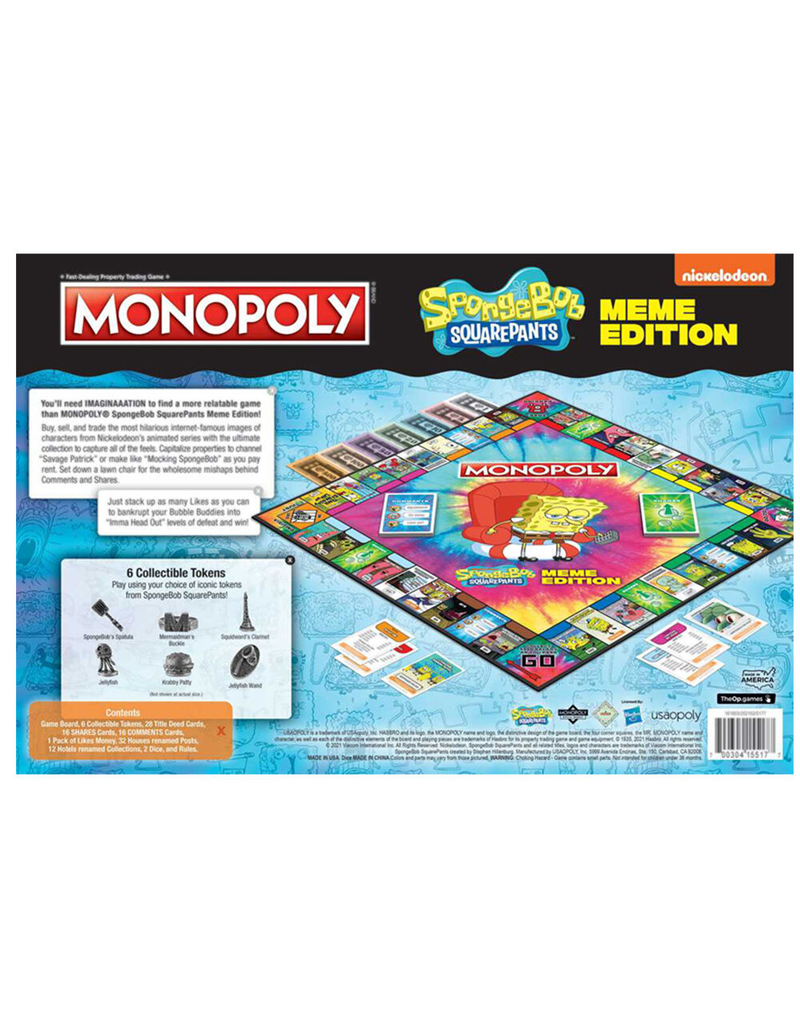 MONOPOLY&reg; SpongeBob SquarePants Meme Edition Board Game image number 7