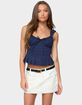 EDIKTED Tammie Pleated Poplin Top image number 1