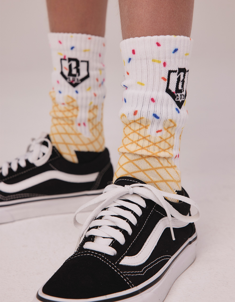 BASEBALL LIFESTYLE 101 Ice Cream 3 Pack Boys Crew Socks image number 4