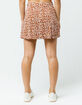 SKY AND SPARROW Floral Button Front Mini Skirt image number 3