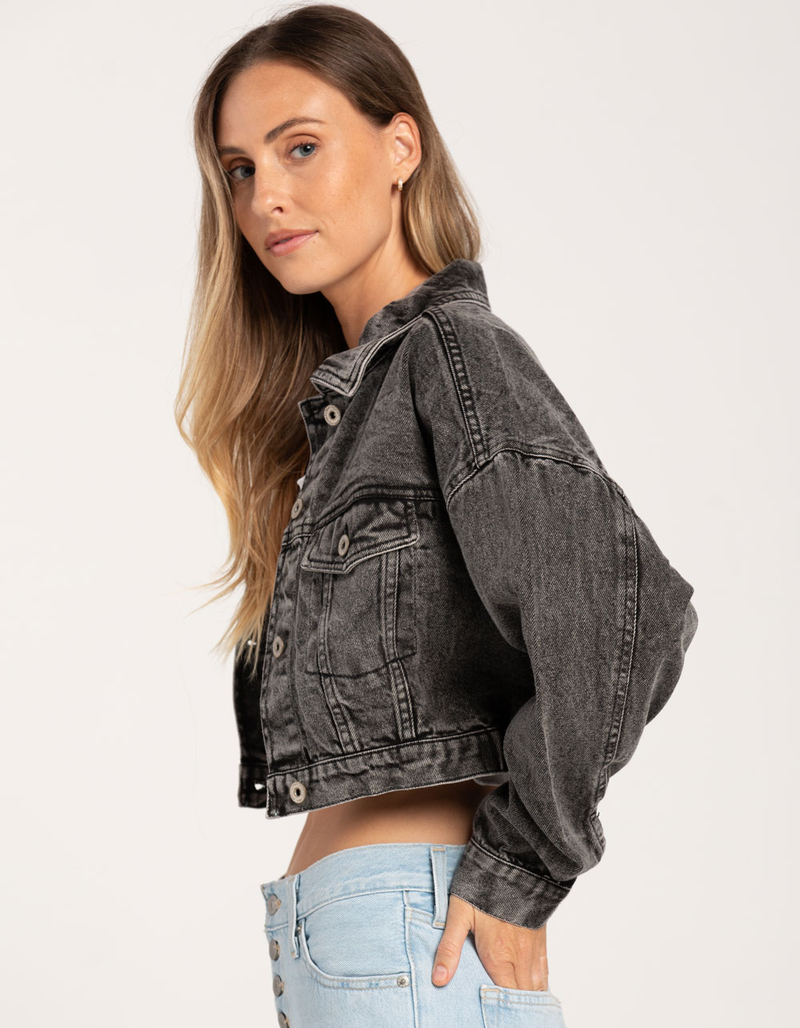 HIGHWAY Crop Denim Womens Jacket image number 1