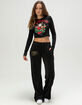ED HARDY Cross Womens Long Sleeve Baby Tee image number 4