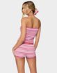 EDIKTED Nola Striped Textured Knit Strapless Top image number 3