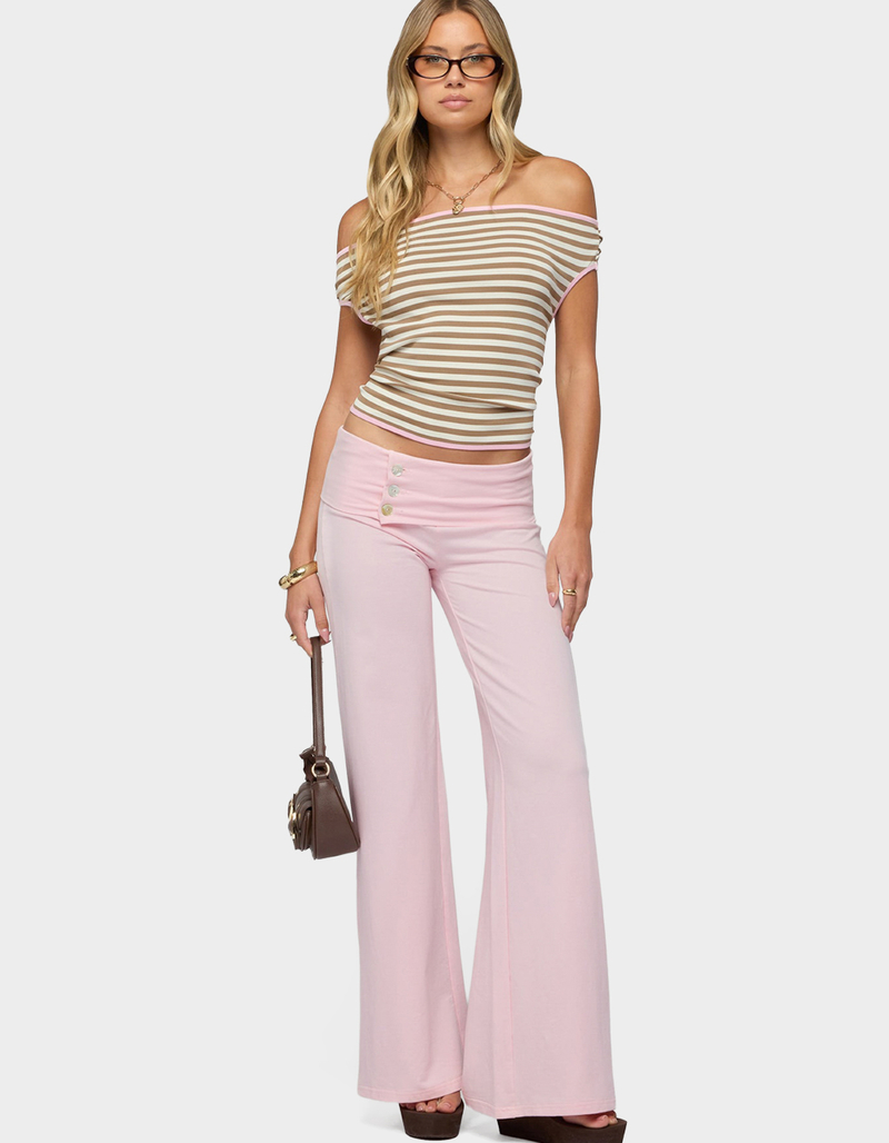 EDIKTED Poppy Foldover Wide Leg Pants image number 4