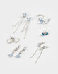 FULL TILT 6 Pack Butterfly/Stone/Hoop Earrings image number 1