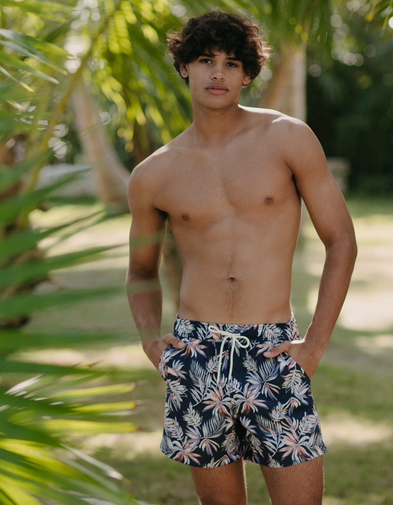 RSQ Floral Cluster Mens 5" Swim Shorts image number 0