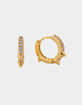 DO EVERYTHING IN LOVE 14K Gold Dipped Pave CZ Huggie Hoop Earrings image number 1