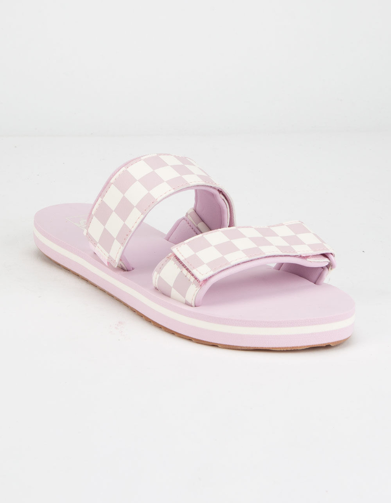 VANS Cayucas Checkerboard Lilac Womens Velcro Slide Sandals image number 0