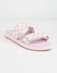 VANS Cayucas Checkerboard Lilac Womens Velcro Slide Sandals image number 1