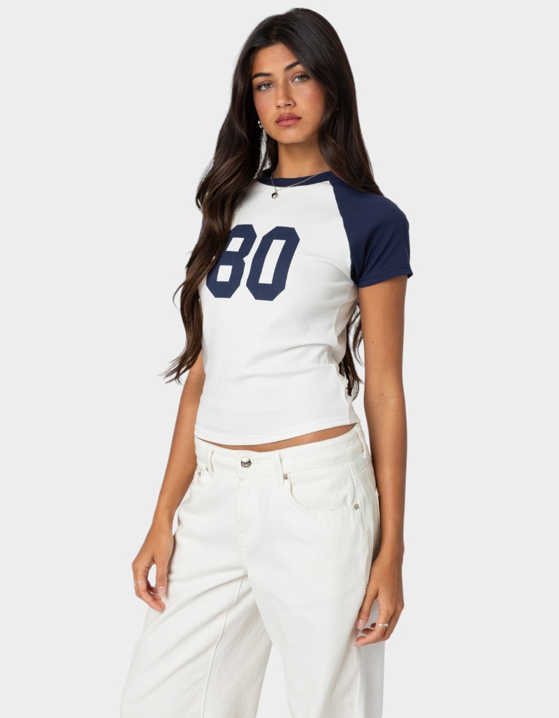 EDIKTED 80's Raglan Tee image number 3