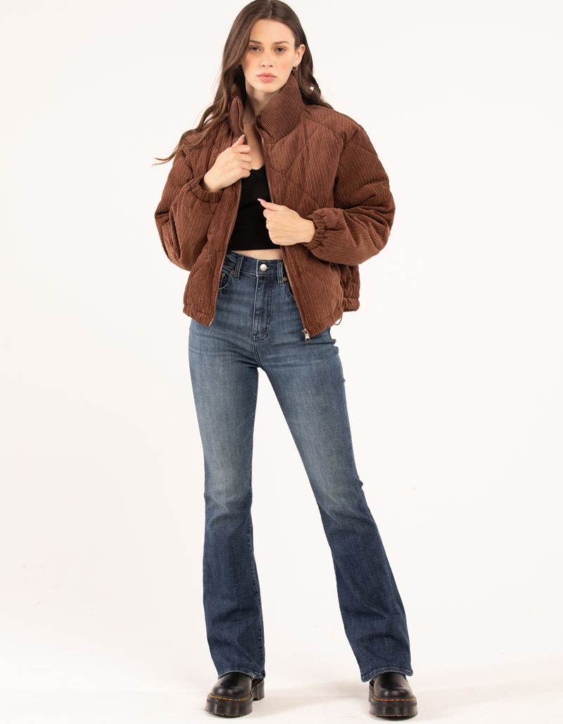 LOVE TREE Womens Puffer Corduroy Jacket image number 4