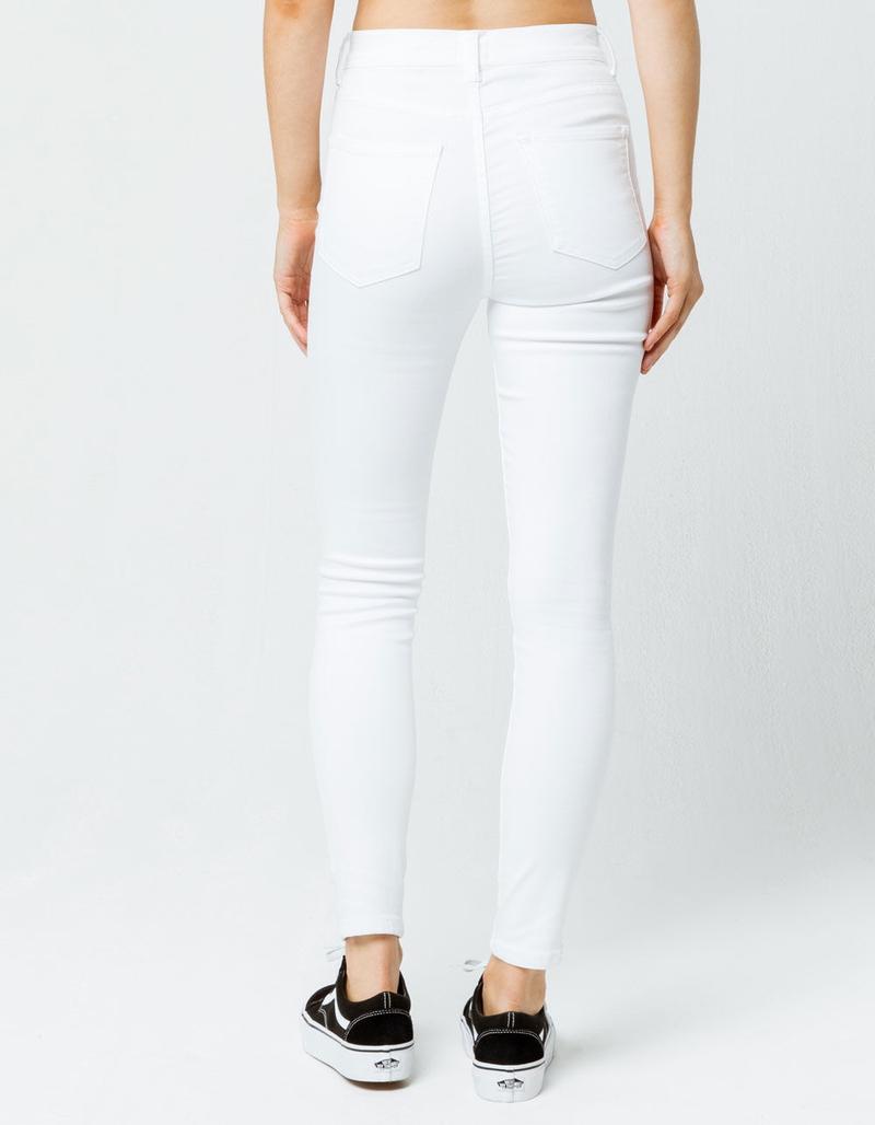 SNEAK PEEK White Womens Skinny Jeans image number 2