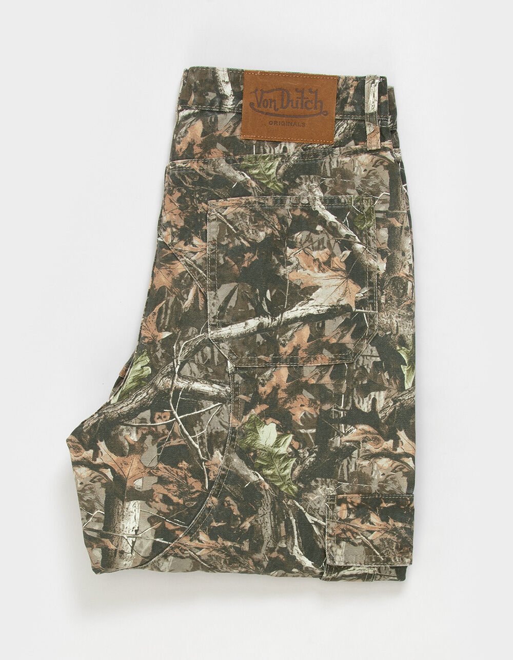 VON DUTCH The Hunter Mens Double Baggy Cargo Pants - CAMO - 36