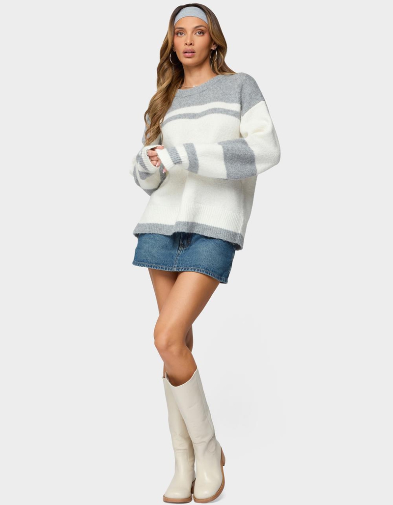 EDIKTED Nogah Stripey Oversized Sweater image number 4