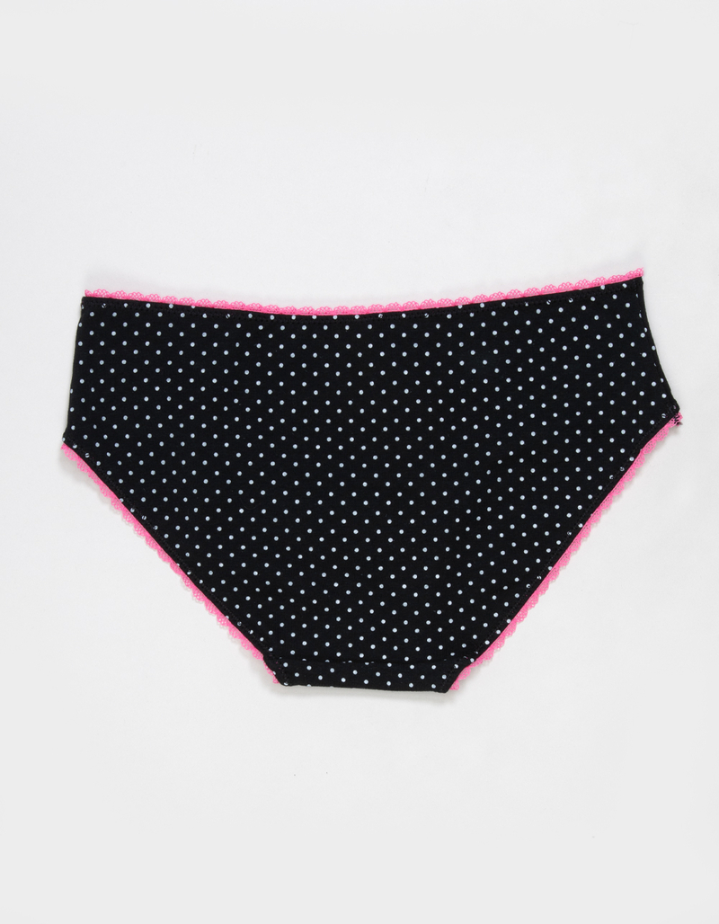 FULL TILT Cotton Bow Lace Trim Hipster Panties image number 1