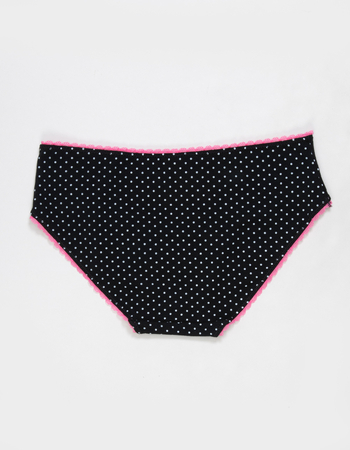 FULL TILT Cotton Bow Lace Trim Hipster Panties Alternative Image