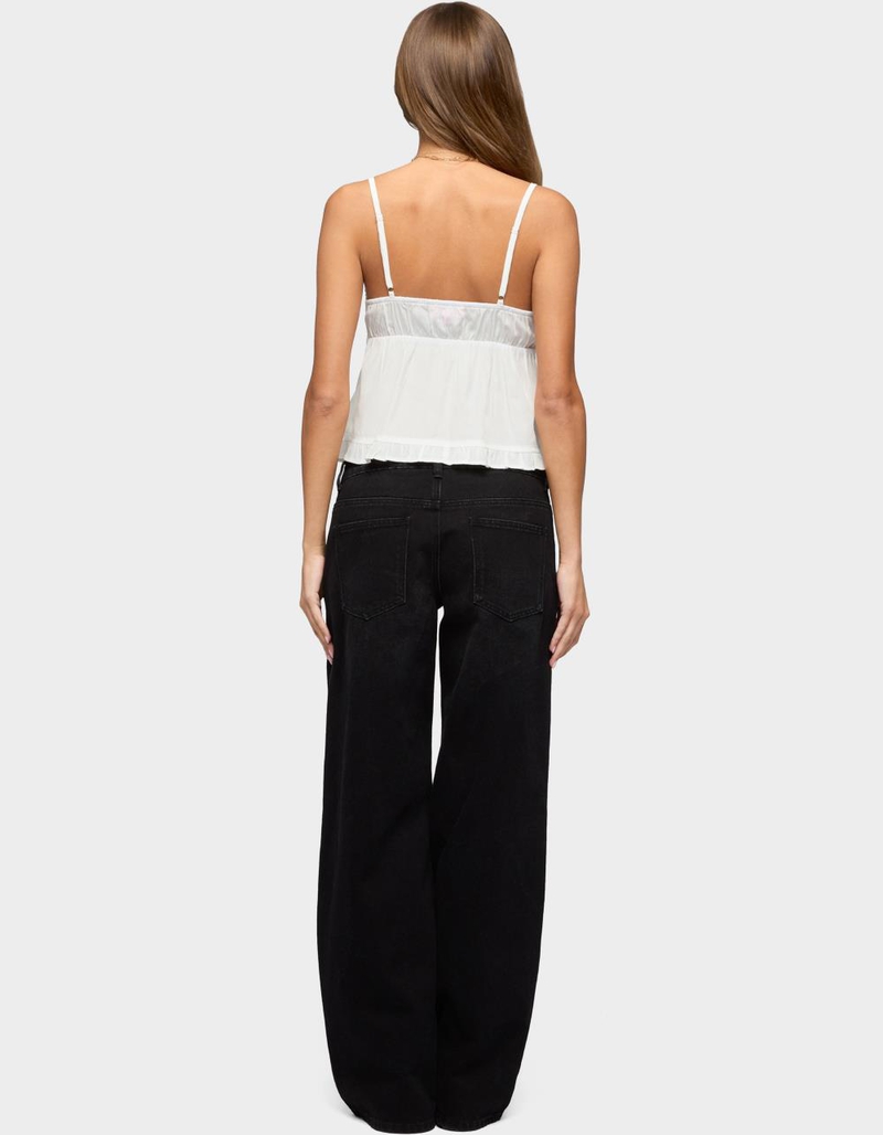 EDIKTED Raelynn Washed Low Rise Baggy Jeans image number 4