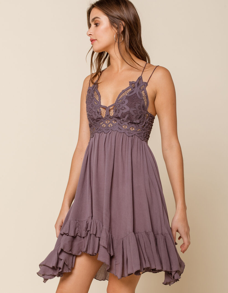 FREE PEOPLE Adella Charcoal Slip Dress image number 1
