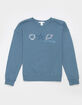 FULL TILT Embroidered Shell Girls Crewneck Boyfriend Sweatshirt image number 2