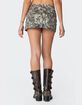EDIKTED Camo Denim Mini Skirt image number 5