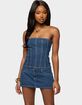EDIKTED Camelia Strapless Denim Corset image number 1