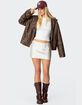 EDIKTED Bexley Bow Satin Mini Skirt image number 2