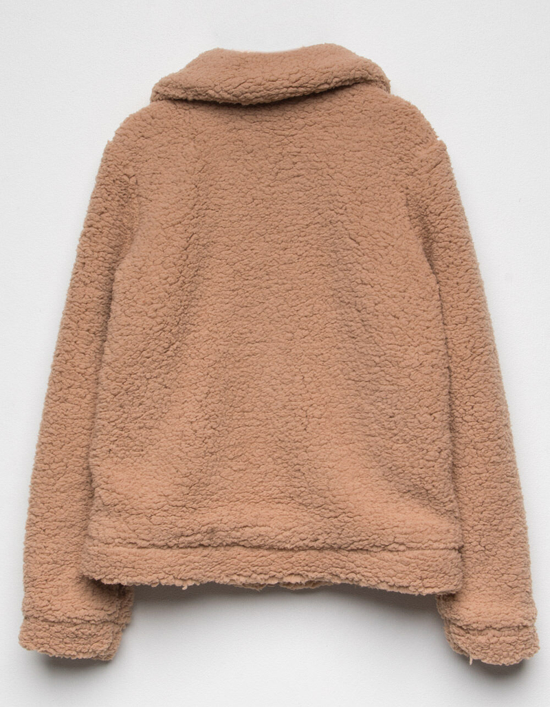 WHITE FAWN Sherpa Girls Jacket image number 2