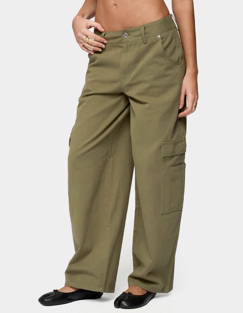 EDIKTED Jadah Low Rise Baggy Cargo Pants image number 1