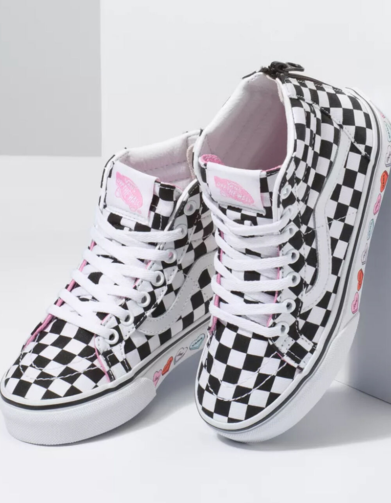 VANS Candy Hearts Sk8- Hi Zip Girls Shoes image number 3