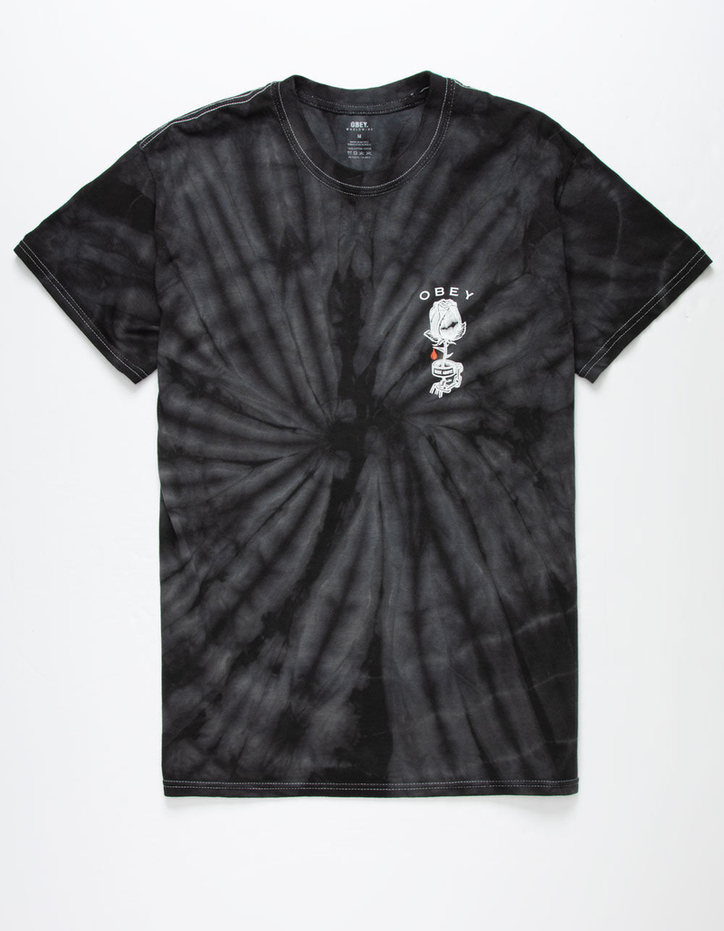 OBEY Rise Above Tie Dye Mens T-Shirt image number 2