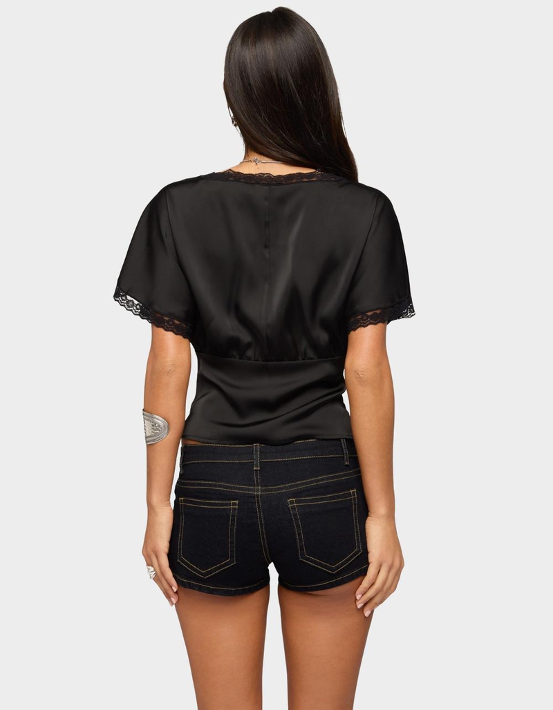EDIKTED Ihara Lacey Cinched Waist Top image number 2