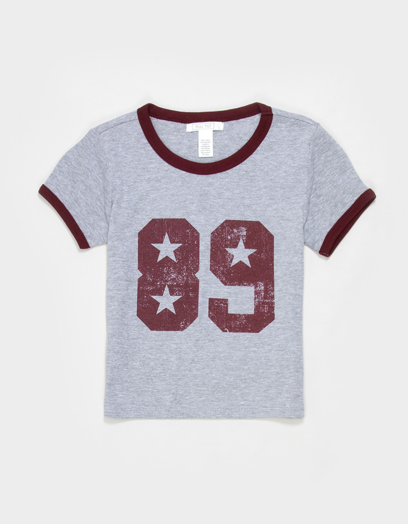 FULL TILT 89 Star Girls Ringer Tee image number 0