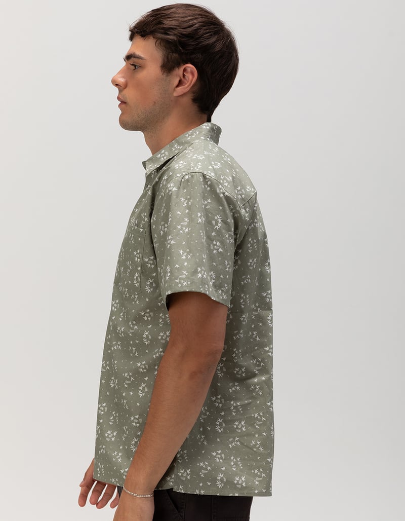 RSQ Mens Ditsy Print Poplin Button Up Shirt image number 4