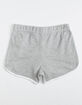 FULL CIRCLE TRENDS Contrast Piping Girls Heather Gray Shorts image number 2