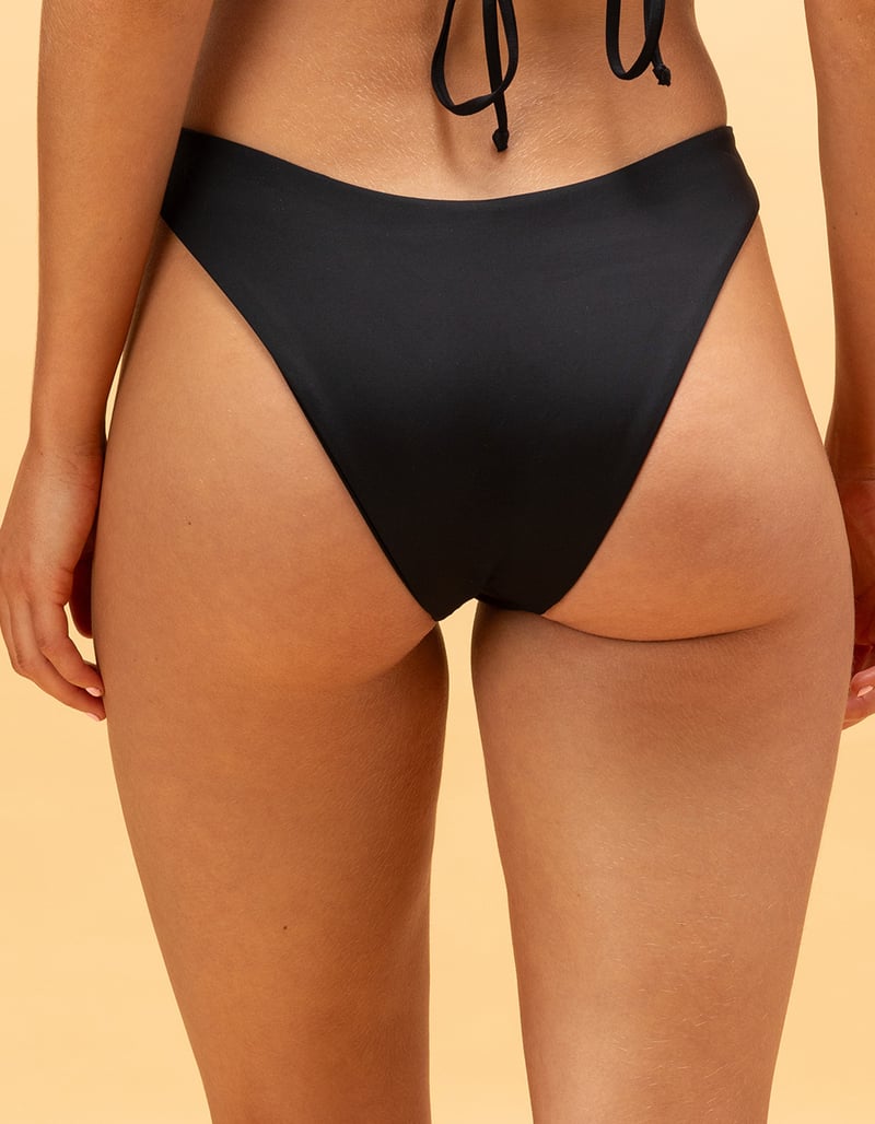 FULL TILT Cheekier High Leg Bikini Bottoms - BLACK