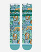 STANCE x Kevin Lyons Crunch Teal Blue Mens Crew Socks image number 2