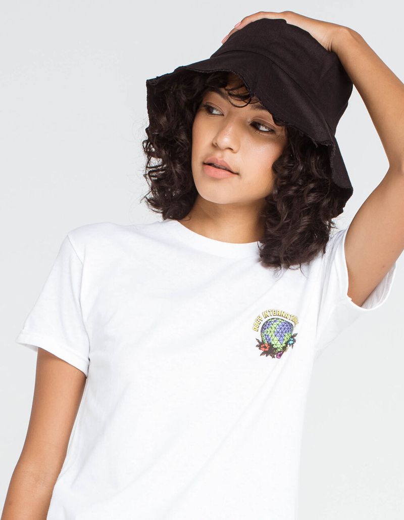 Solid Cotton Womens Black Bucket Hat image number 1