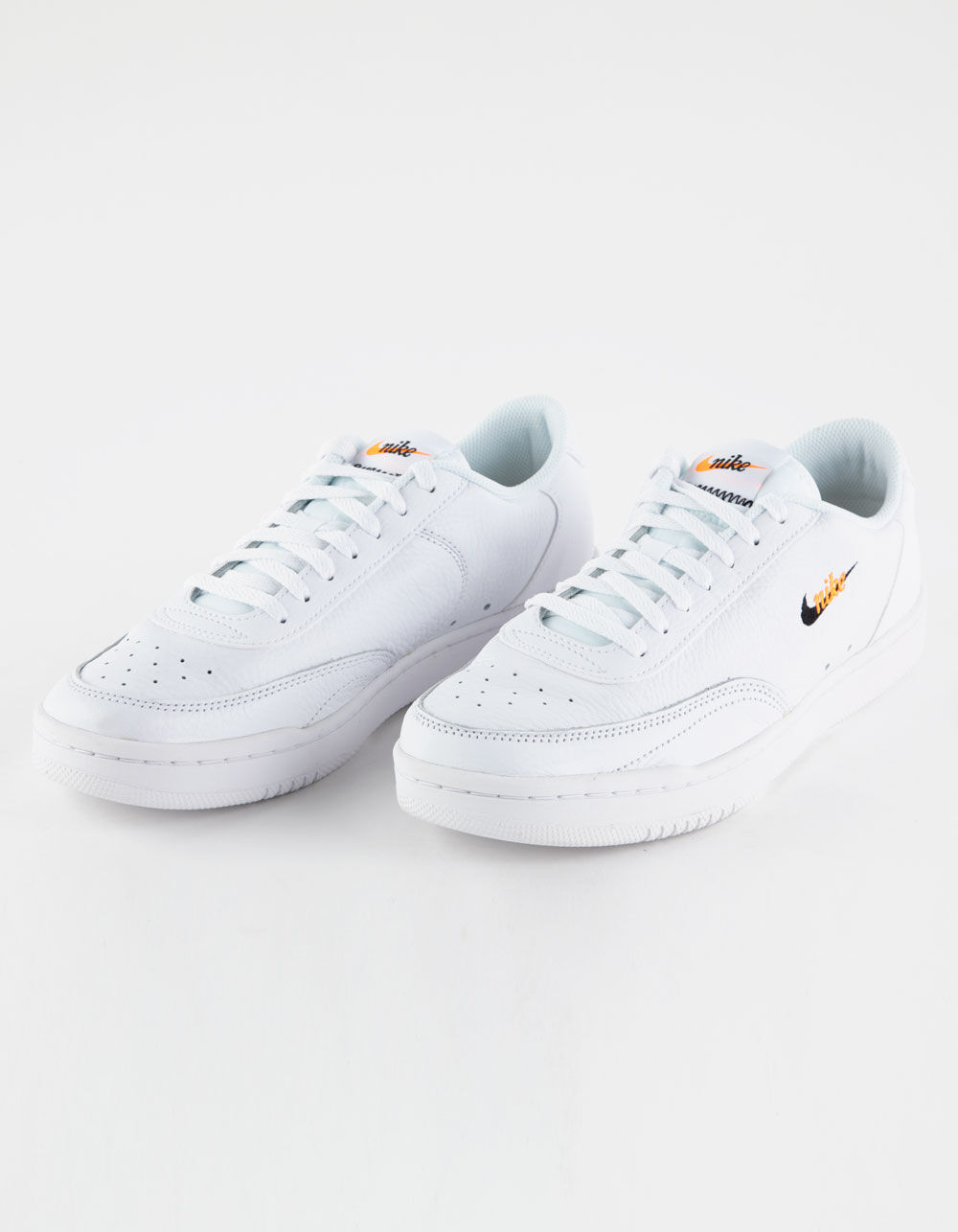 white & orange court vintage premium trainers