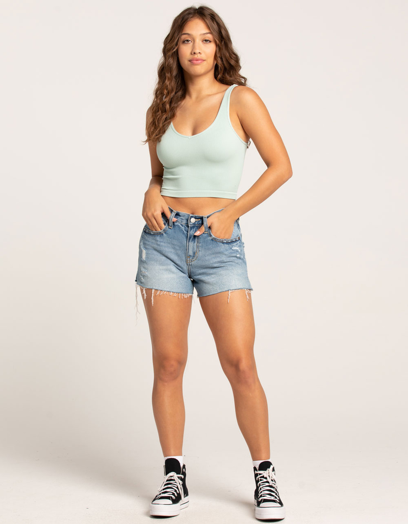 TILLYS Seamless V-Neck Womens Rib Tank Top image number 3