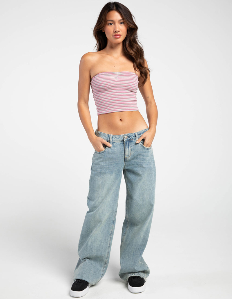 FULL TILT Stripe Cinch Womens Tube Top image number 1