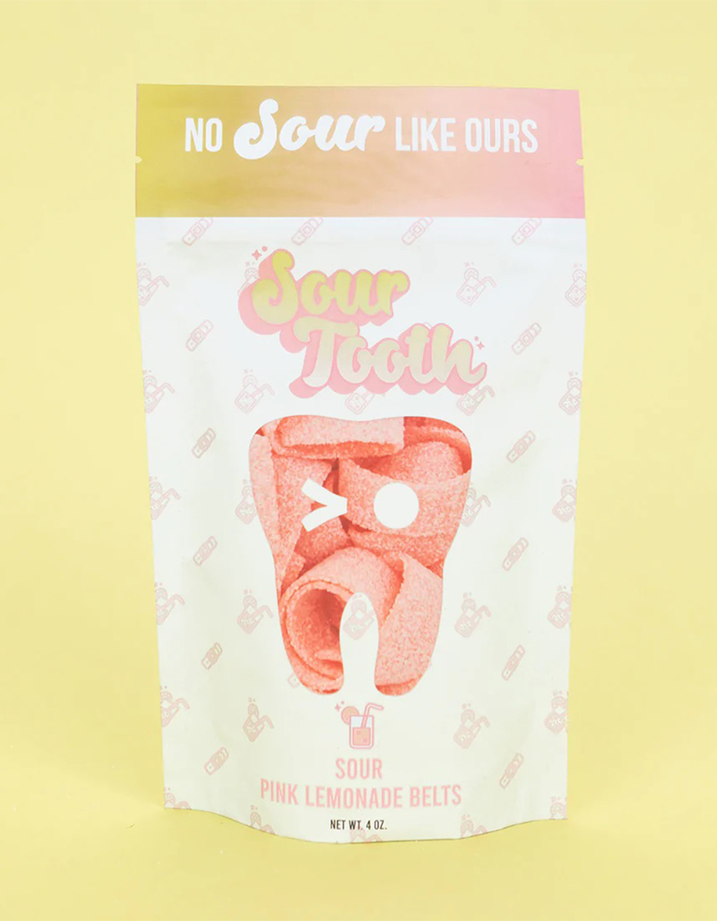 SOUR TOOTH Sour Pink Lemonade Belts Candy image number 0