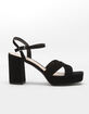 SODA Ankle Strap Womens Black Platform Sandals image number 2