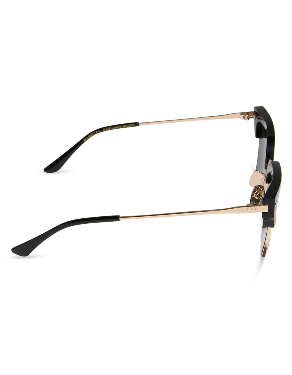 DIFF EYEWEAR Capri Polarized Sunglasses - BLACK GOLD - ONE SIZE