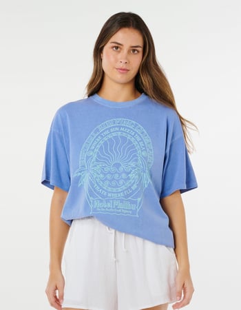 RIP CURL Hotel Malibu Womens Heritage Tee Primary Image