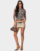 EDIKTED Camo & Stripe Long Sleeve Tee image number 2