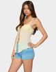 EDIKTED Reeve Split Front Sheer Mesh Top image number 5