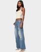 EDIKTED Frye Distressed Low Rise Baggy Jeans image number 4