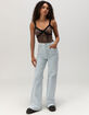WEST OF MELROSE Leopard Lace Trim Mesh Womens Tank Top image number 5
