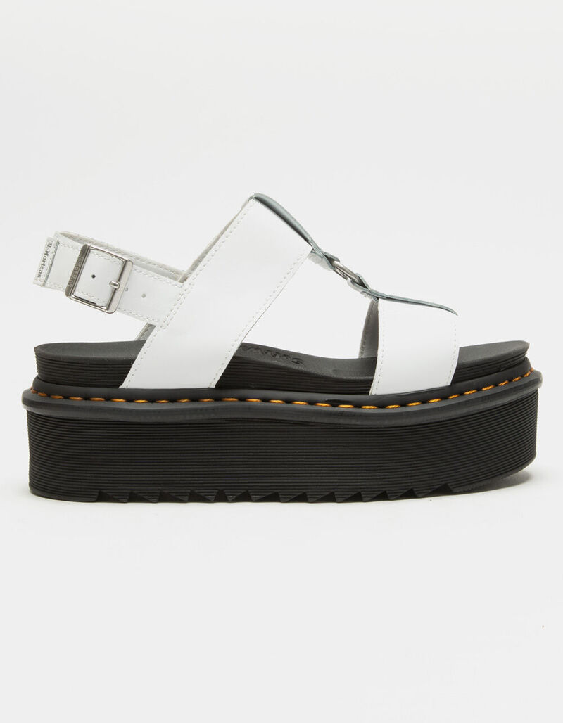 DR. MARTENS Francis Leather Strap Womens Platform Sandals - WHITE ...