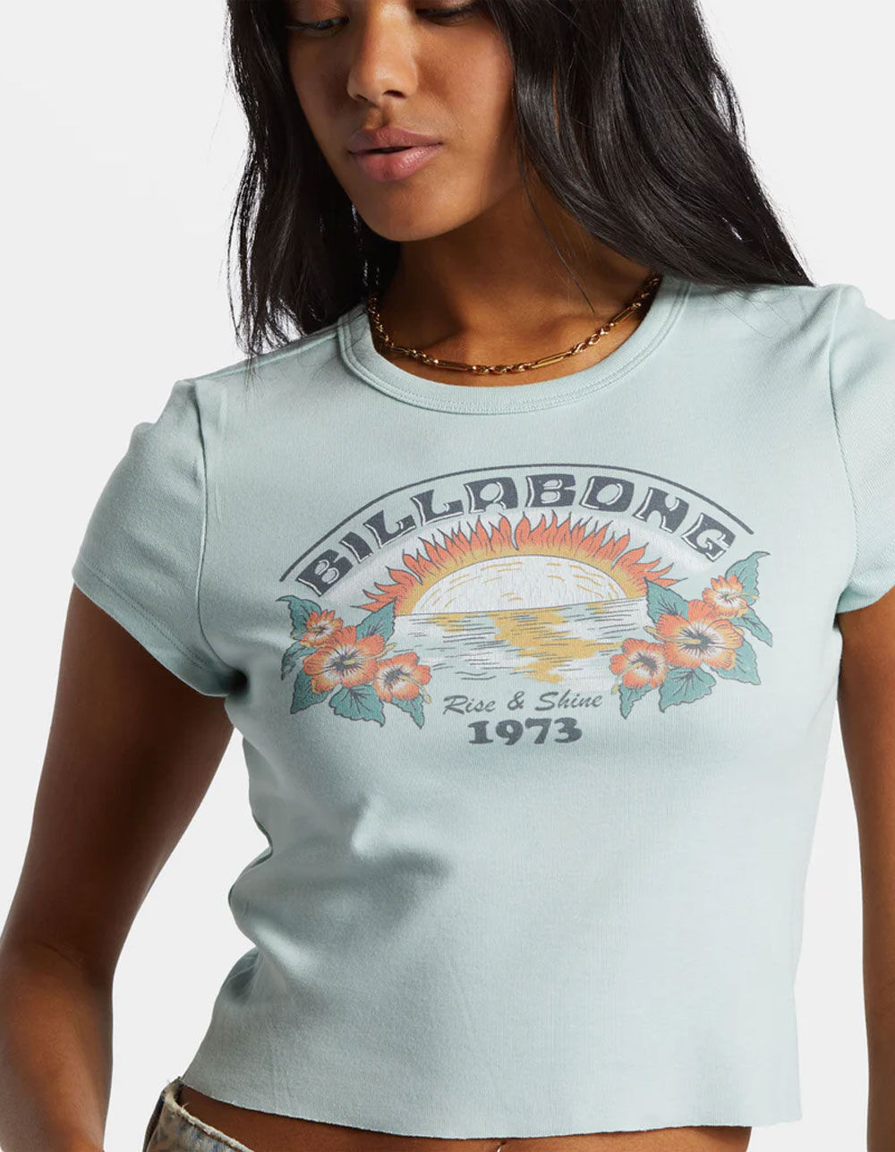 BILLABONG Blocky Womens Crop Baby Tee - BLUE | Tillys